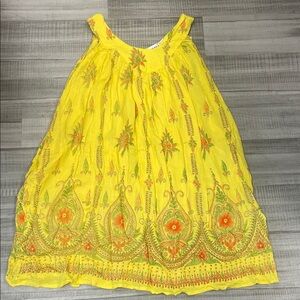 Vibrant Yellow Floral Dress